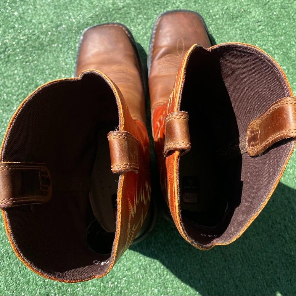 Ariat Workhog Leather Square Soft Toe Western Wor… - image 5